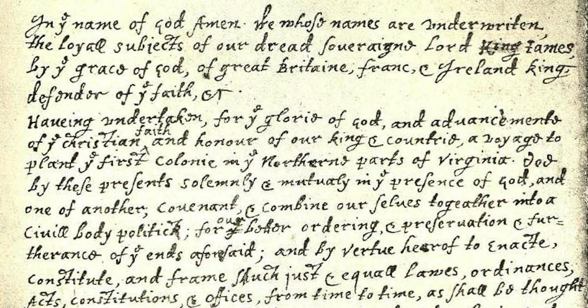 who is writing the mayflower compact